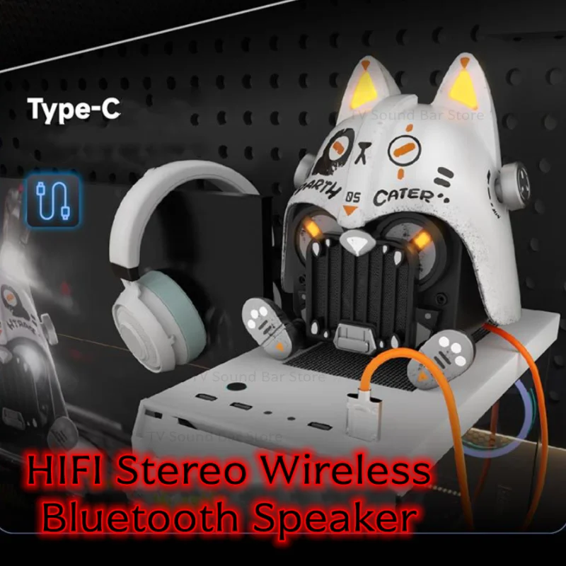 

High Sound Quality Wireless Bluetooth Speaker Living Room Desktop Display HIFI Stereo Audio TWS Couplet RGB Light Subwoofer Gift