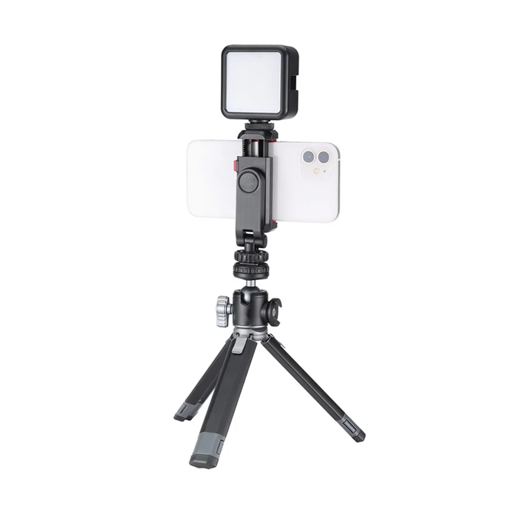 ST-06S 360°Rotatable Phone Mount Holder Tripod With Cold Shoe For Mic Light Phone Clip For iPhone 12 Pro max Smartphone