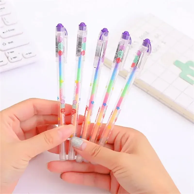 Graffiti Pen Durable Comfortable Grip Quick Drying Ink Writing Fluently Bright Colors Stationery Handheld Rainbow Pen Solid