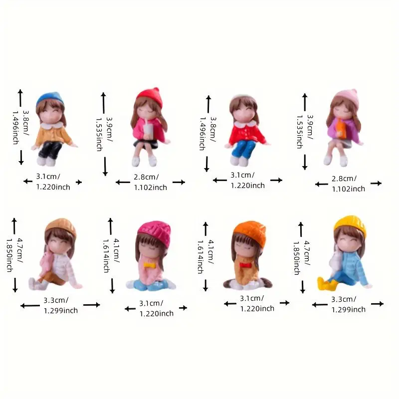 2-Piece Set, Creative Girl Best Friend Dolls, Charming Fairy Tale Garden Decorations, Handmade DIY Decorations, Miniature Landsc