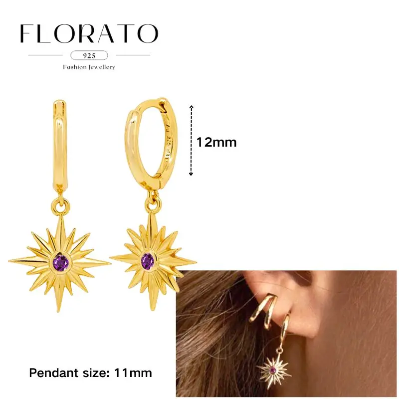 Women's 925 Sterling Silver Evil Eye Zircon Earrings
