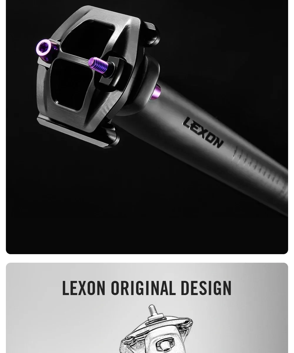 LEXON Ultraleichte Fahrrad-Sattelstütze aus Carbon, 27,2/31,6 mm, zwei Größen, für MTB/Gravel/Rennräder, 350 mm Länge, Fahrrad-Sattelstütze – Detail 14