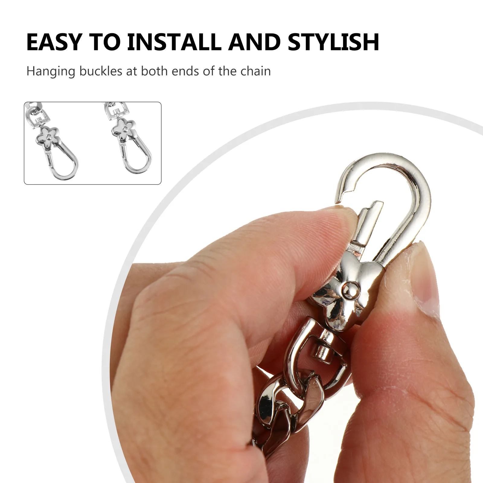 Handbag Chains Polished Multi Layer Electroplating Metal Chain Replacement Strap for Cross Body Bag Shoulder Purse Strap