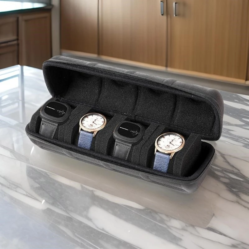 Watch Organizers Bag with Zippers Holds Multiple Watches Securely for Travel