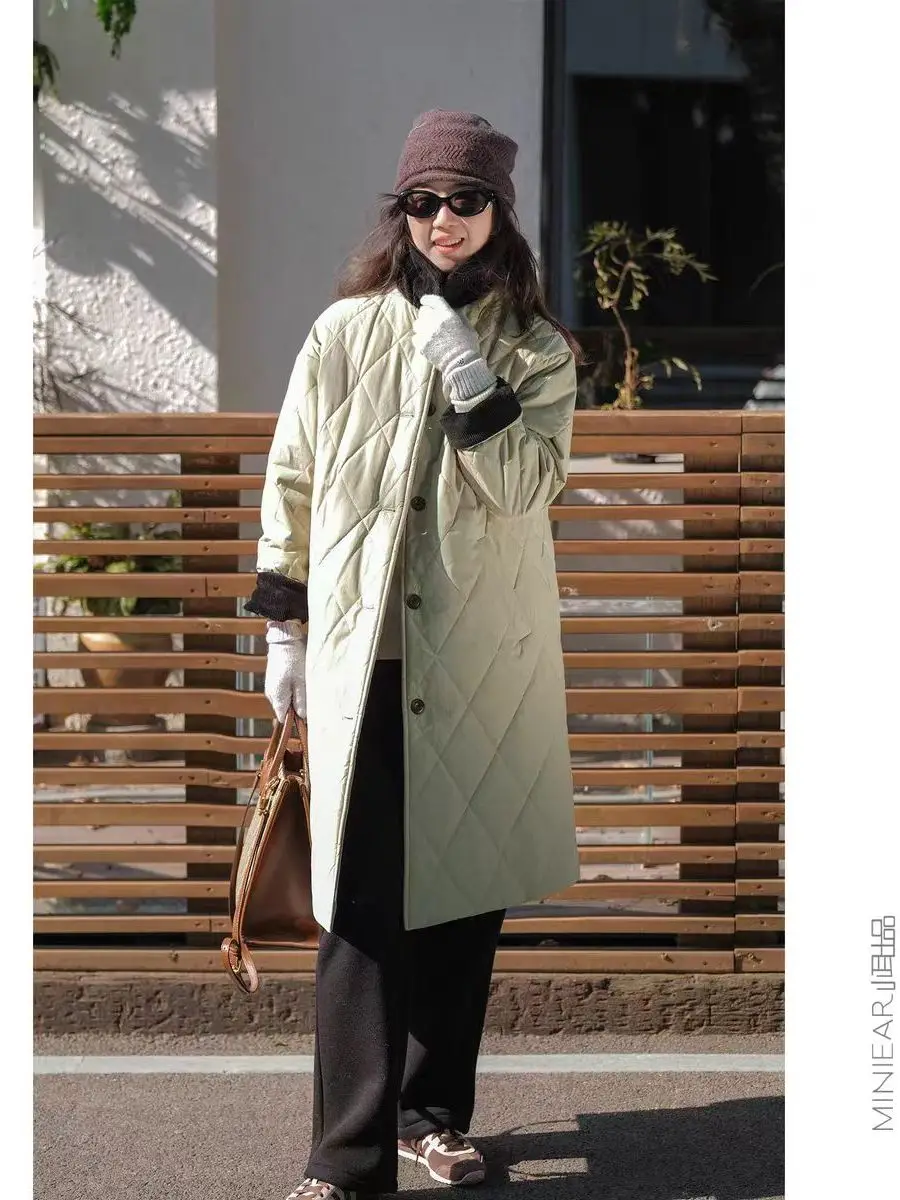 

Artistic Retro Corduroy Loose Cotton Jacket Versatile Casual Outerwear for Women Korean Style Thickened Long Sleeve Collar