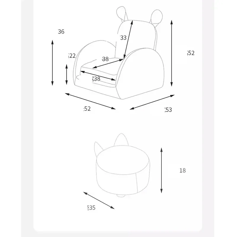 Kursi Sofa anak-anak taman kanak-kanak desain bayi, kursi anak kecil membaca furnitur anak perempuan Canape Enfants kursi berlengan JGY