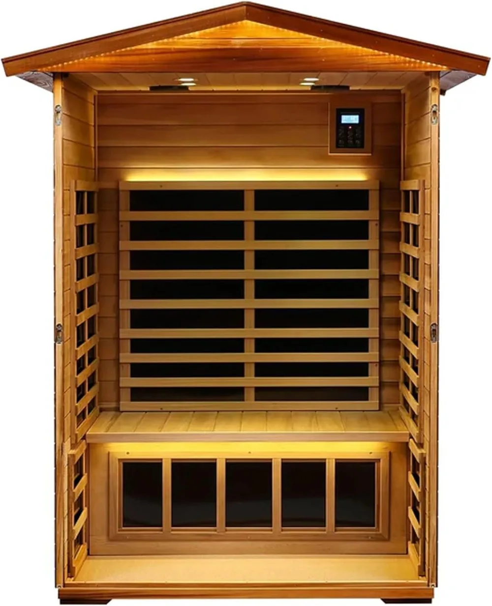 Red Cedar Outdoor Sauna 2 Person,Low EMF Far Infrared Adjustable Sauna,outdoor saunas for home,Traditional Sauna Spa