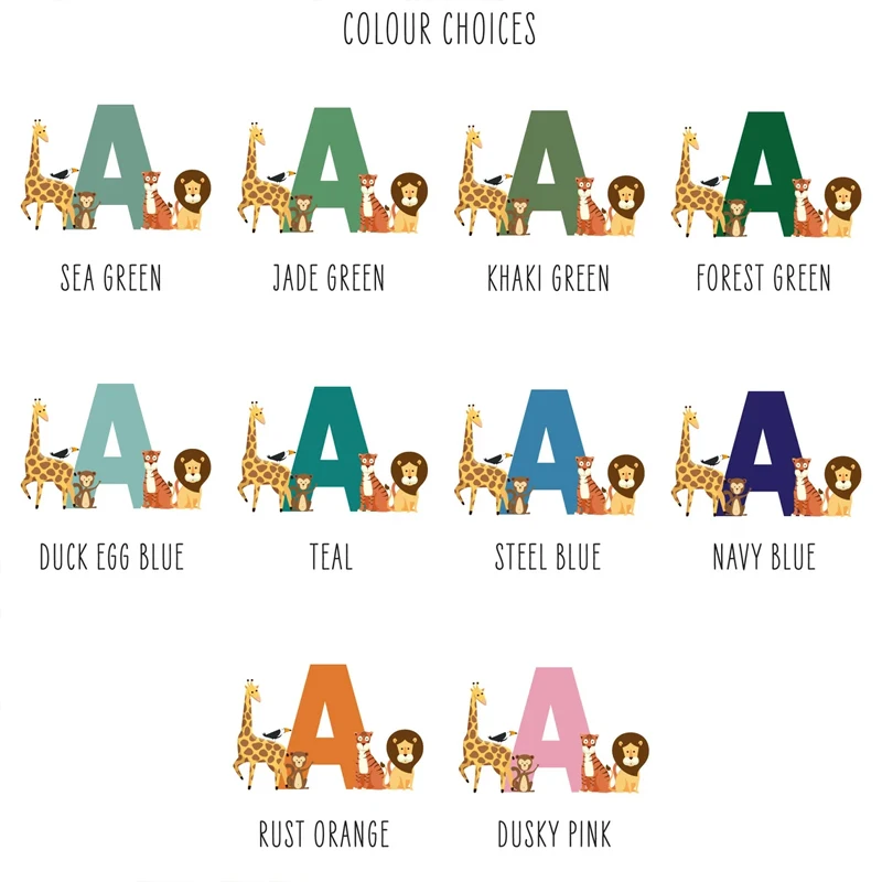 Personalised Name Jungle Animal Pennant Flag Custom Kids Bedroom Wall Hanging Banner Baby Shower Newborn Nursery Decoration Gift - view 3