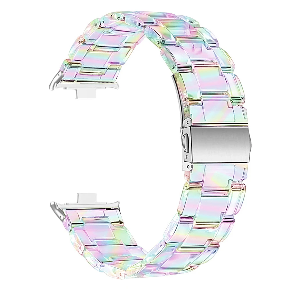 Cinturino in resina trasparente colorata per Redmi Watch 5 4 Smart Watch Bracciale per Xiaomi Mi Band 9 Pro/8 Pro Cinturino da polso sostitutivo