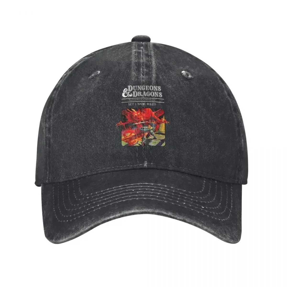 DnD Vintage Basic Rules Baseball Cap Fashion Distressed Washed Headwear for Men Women Outdoor All Seasons Travel Gift Hats Cap