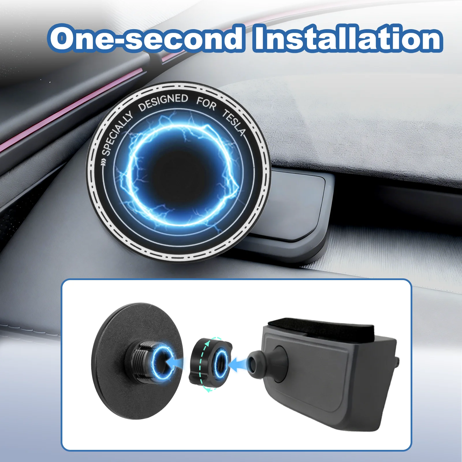 

Car Phone Holder For Tesla Model Y Juniper 2025 26 Magnetic Phone Mount For Tesla Model 3 Highland 2024 25 Multiple Installation