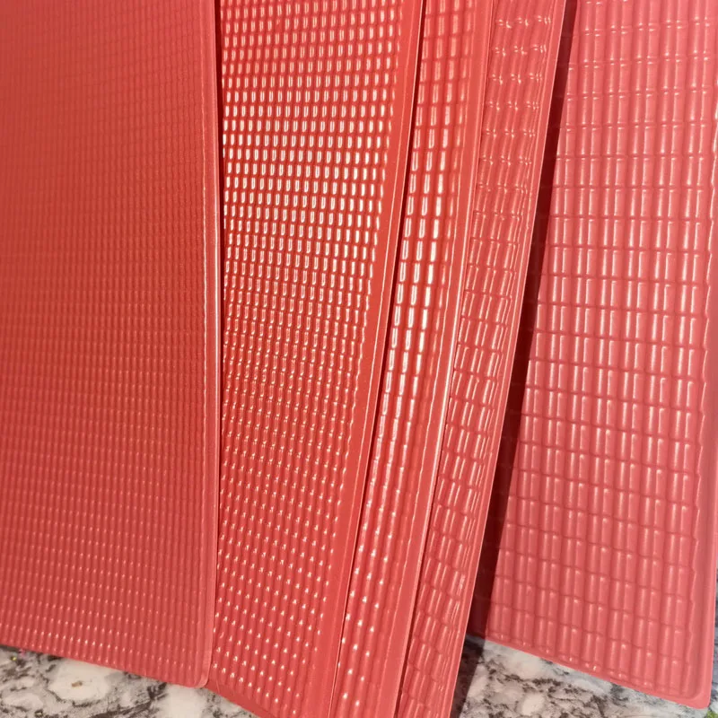 2pcs Model Building Kits Materials PVC Sheet Plastic Model Roof Tile For DIY House Red Sheet For Architecture Layout 19*29cm