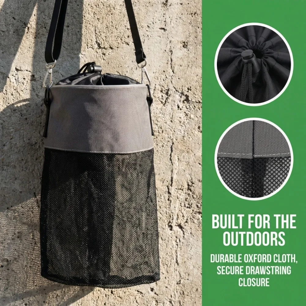 

Drawstring Closure Clothespin Storage Bag Lightweight Compact Portable Beach Bag Utility Bag Ventilated Pouch