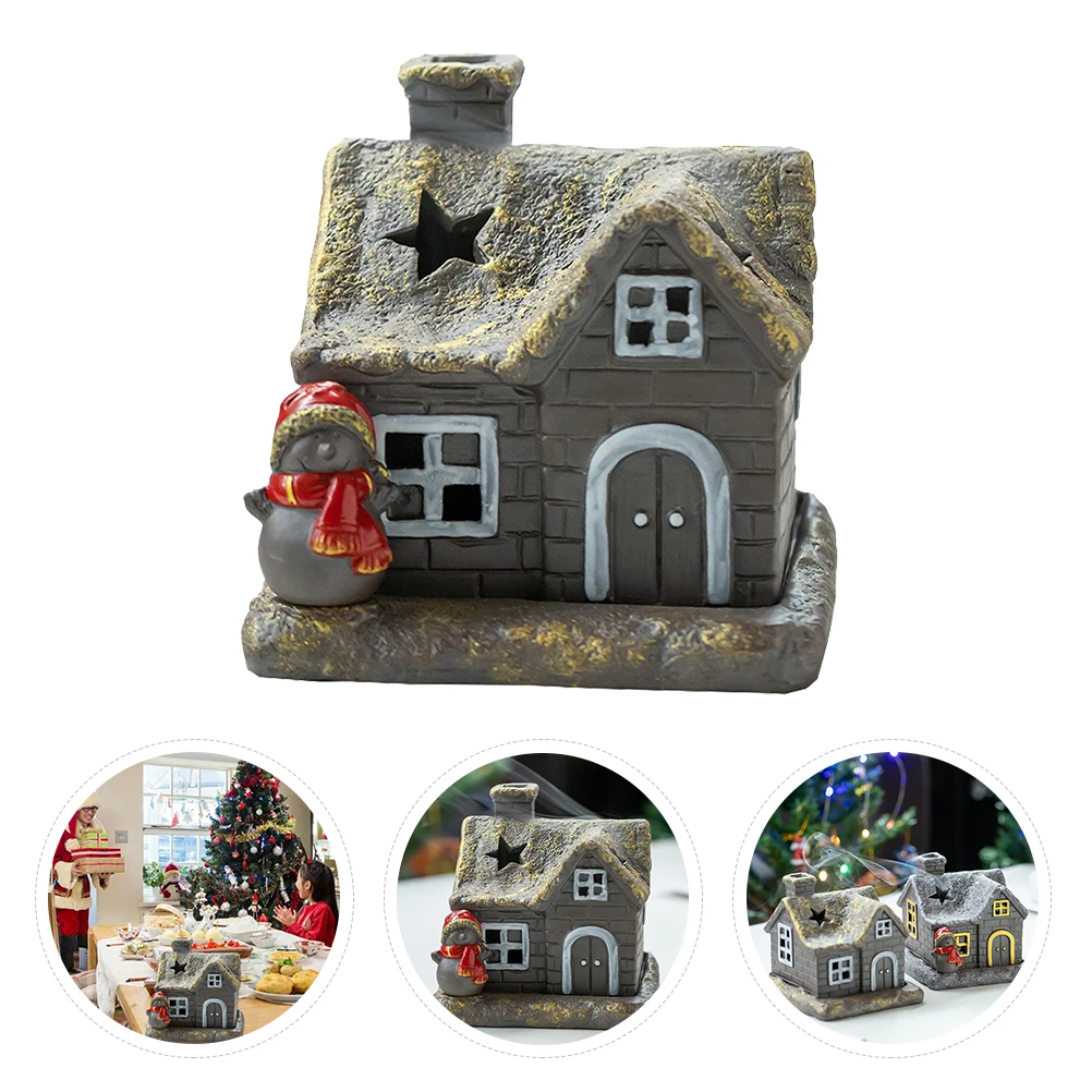 

Christmas Themed Ceramics Incense Burner Snow Decoration Aromatherapy Home Incense Holder Xmas Festival Ornament