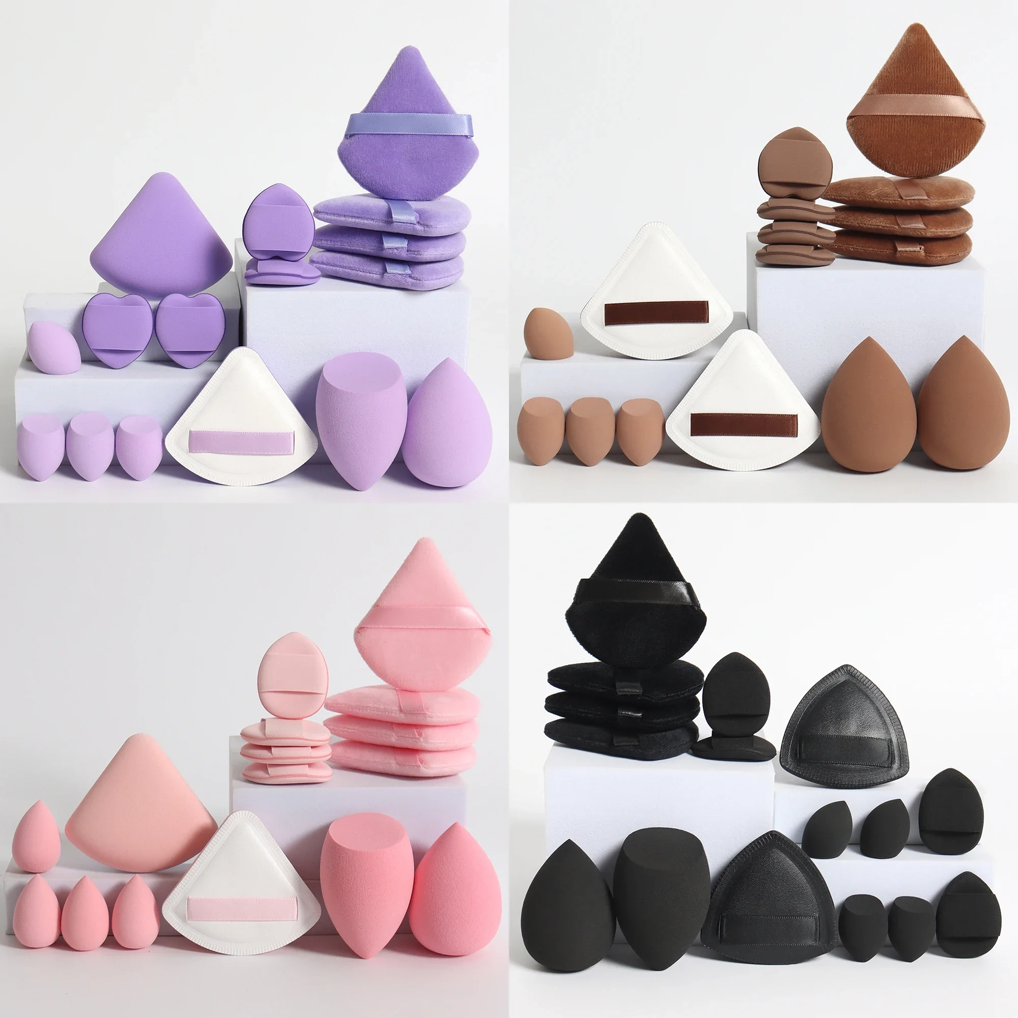 

Cat Powder Cotton Candy 16-Piece Set 2 Makeup Eggs & 4 Mini Makeup Eggs & 2 Cotton Candy Powder Puff & 4 Powder Puff & 4 Mini C