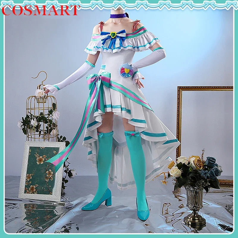 COSMART Anime Wonderful Precure! Cure Lillian Elegant Dress Lovely Uniform Cosplay Costume Halloween Party Role Play Outfit