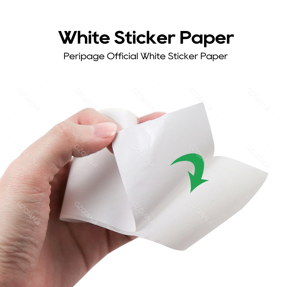 Peripage 58mm Thermal Paper White Adhesive Sticker Rolls for Pocket Photo Printer Mini Machine Picture Image Receipt Printing