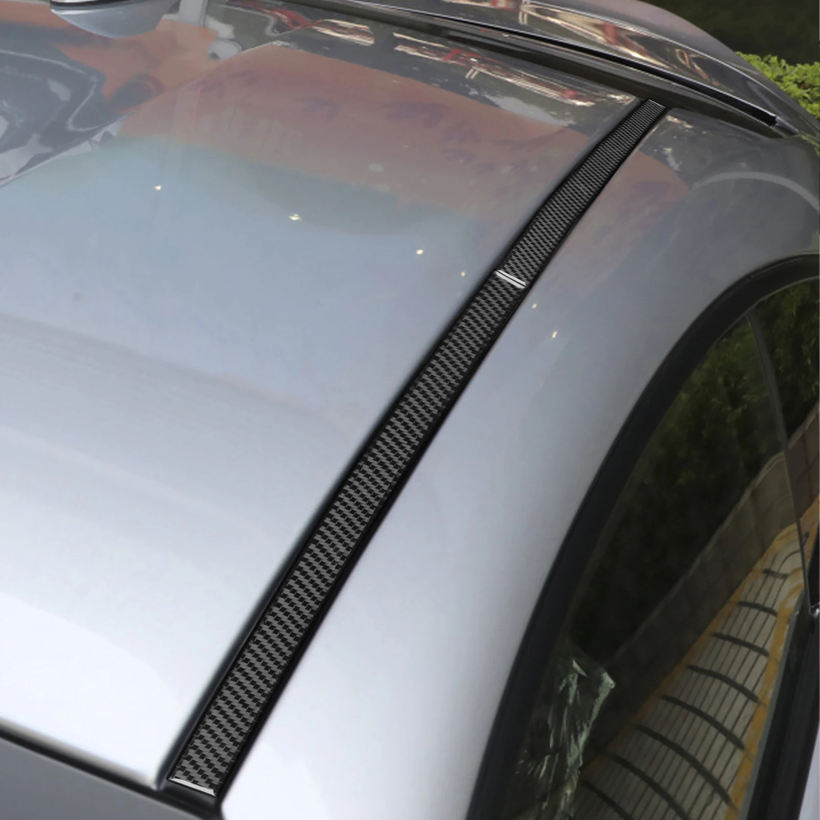 Real Carbon Fiber Auto Zubehör Dach Dekorative Abdeckung Weichen Aufkleber Für Subaru BRZ/Für Toyota GR86 2021 2022 2023 2024 2025