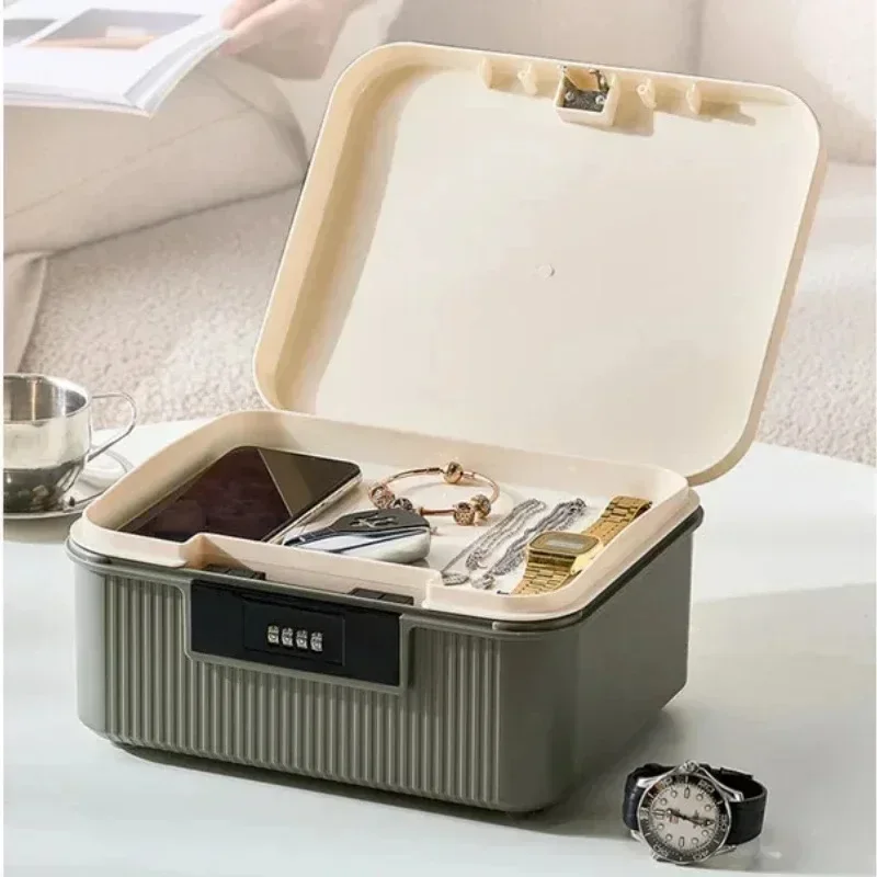 

Caja de almacenamiento objetos de valor para el hogar, caja fuerte para documentos privacidad, caja bloqueo con contraseña