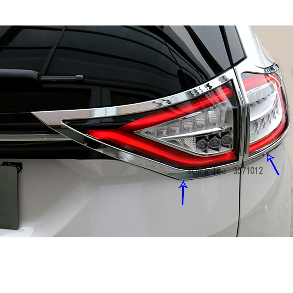 For Ford Edge 2015 2016 2017 2018 2019 Stickers Cover Detector Abs Cover Trim Back Tail Rear Light Lamp Frame Parts Molding 4PCs