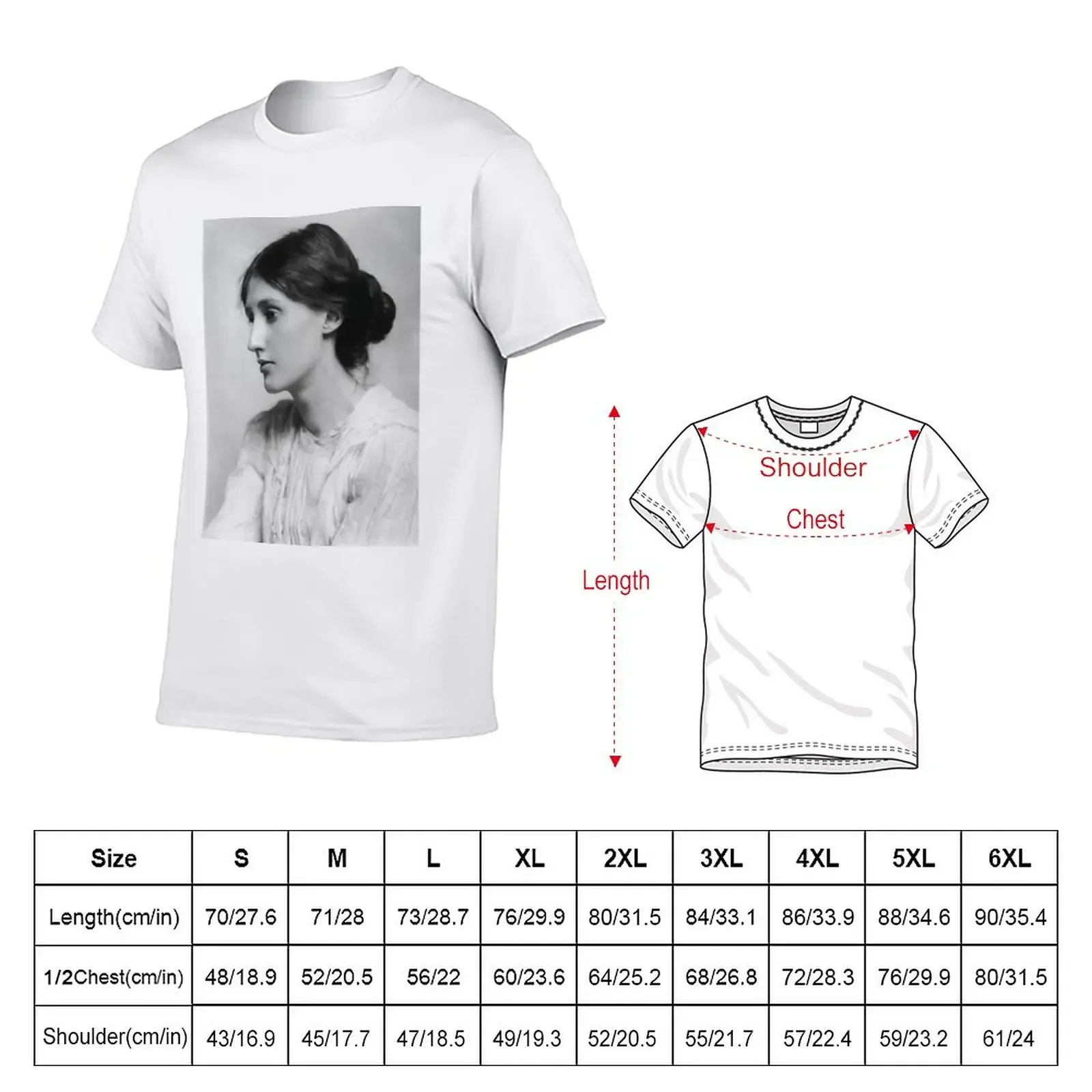 New Virginia Woolf T-Shirt Blouse anime Men's clothing