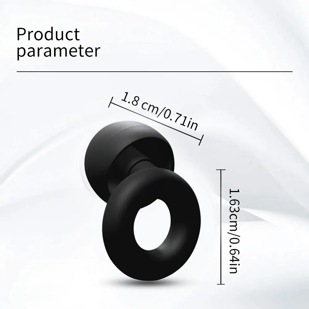 سدادات أذن من السيليكون لتقليل الضوضاء من HUAK - فائقة النعومة وقابلة لإعادة الاستخدام لحماية السمع للنوم والسباحة والعمل 8 أطراف أذن XS/S/M/L
