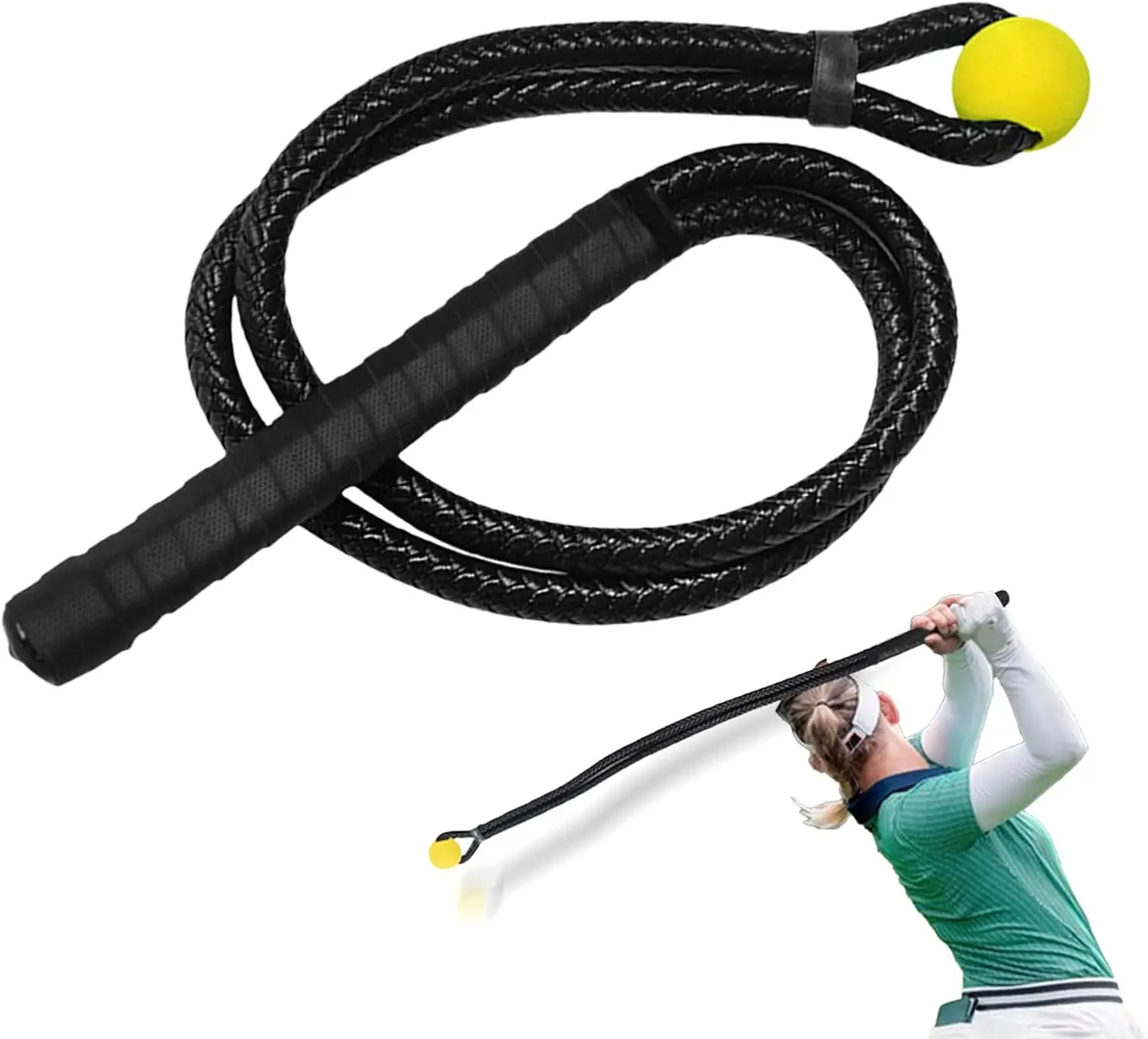 Corrective Swing Training Auxiliary Tool Golf Rope Swing Trainer Aid Elevate Speed Tempo Flexibility Beginner Grip Posture