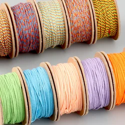 20meter/roll 1mm Multicolor Rope Bracelet Woven Rope Jewelry Bracelet Necklace Twine Tag Tassel Glitter Threads Gift Cord