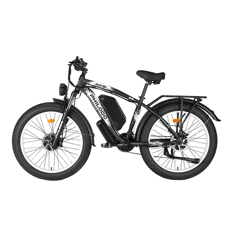 Philodo H8 elektrische fiets 1500W*2 dubbele motor 48V 26Ah 26*4.0" E-bike Half Twist Throttle 21-speed hydraulische rem 65 km 56 km/u