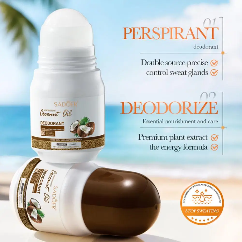 Coconut Body Deodorant Stick Sports Antiperspirant Cream with Fresh Fragrance Underarm Bad Smell Sweating Removal Body Care