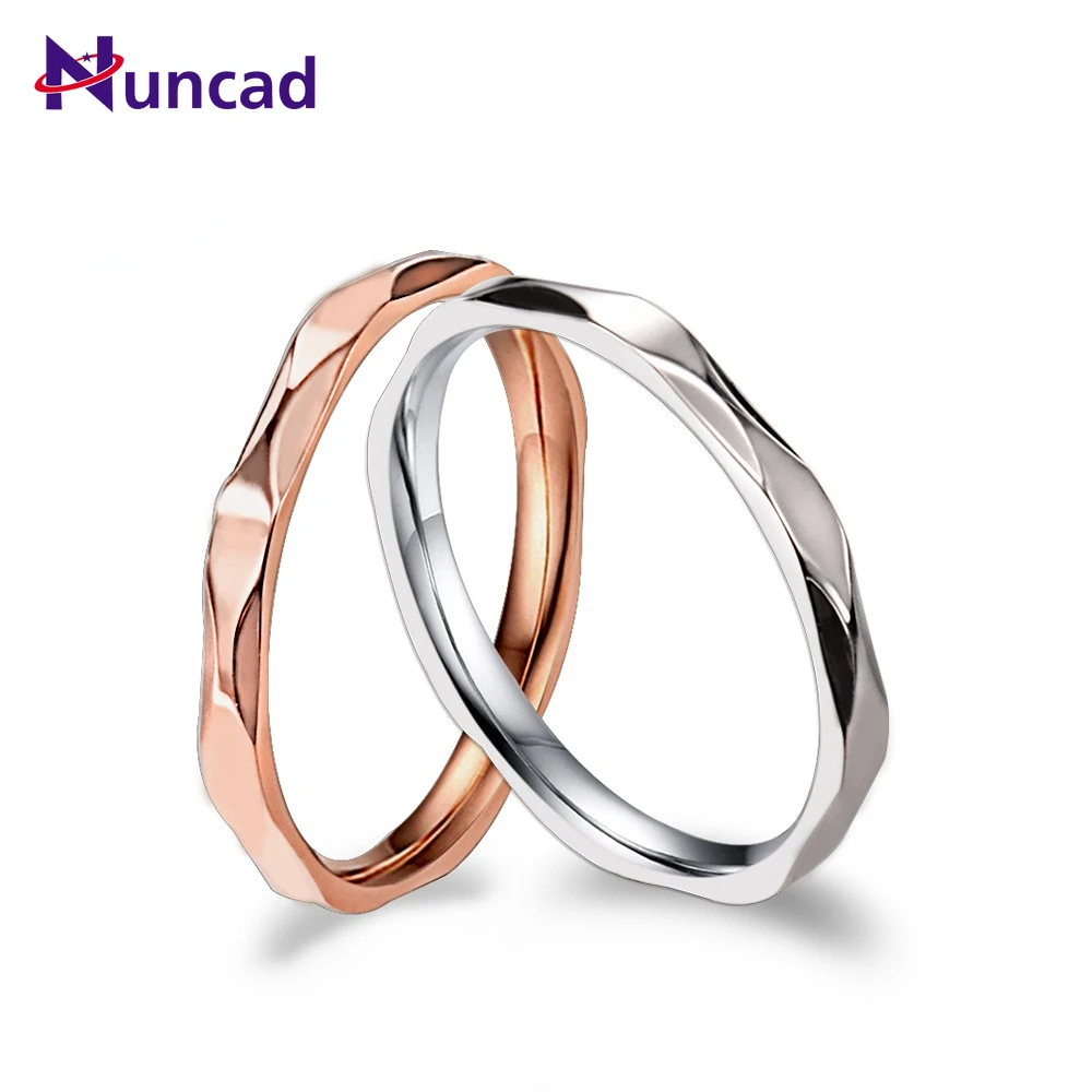 Titanium Steel Couple Ring Fine Diamond Female Ring Rose Gold Tail Ring Hand Jewelry Titanium Steel Ring Free Shipping