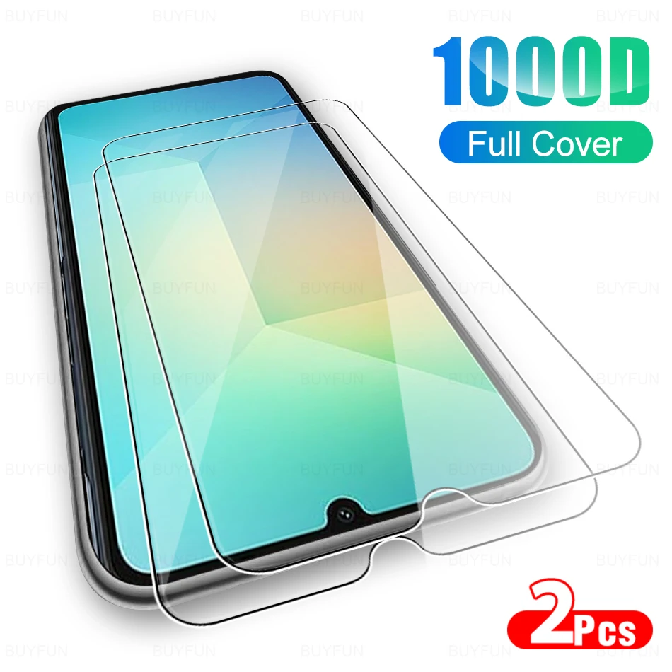 2PCS For Samsung Galaxy A06 A16 A15 A14 A13 A12 Tempered Glass on SamsungA06 A05s A04s A03s A02s A 15 05 screen protector film