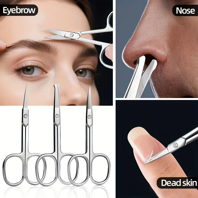 المهنية أداة تشذيب البشرة كماشة مقص الحواجب الفولاذ المقاوم للصدأ الأنف مقص عر مقص أظافر مزيل لباديكير ماني #1