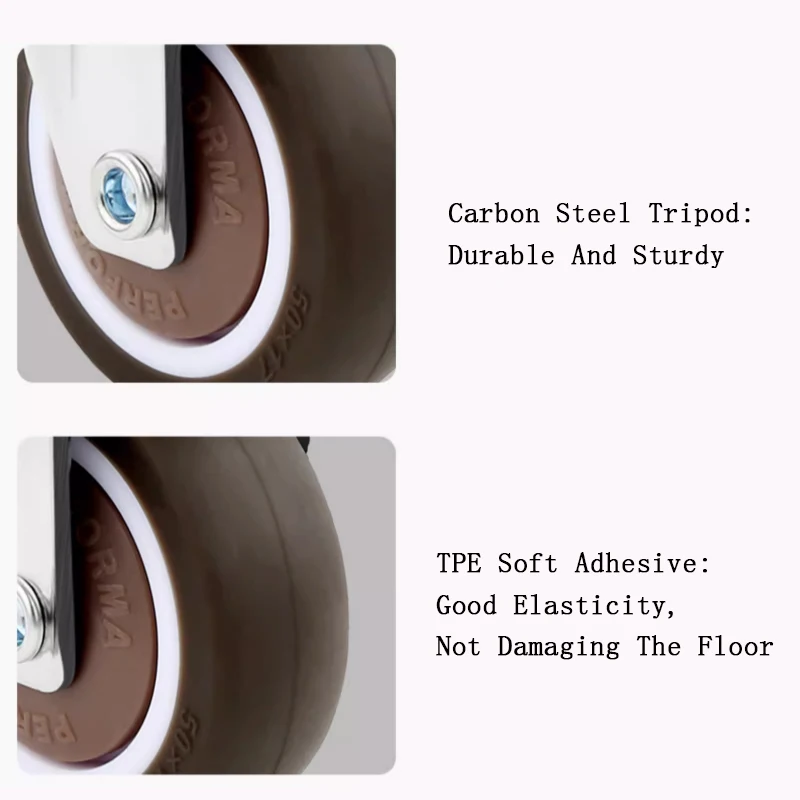 4pcs Stem Threaded Casters Office Chairs Wheels for Heavy Furniture Rotary Castor Wheel for Carts Trolley Baby Bed Cabinet Table