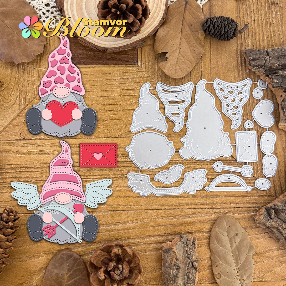Schöne Schichten Valentinstag Liebe Amor Zwerge Metall Stanzformen Scrapbooking Dekorative Prägung