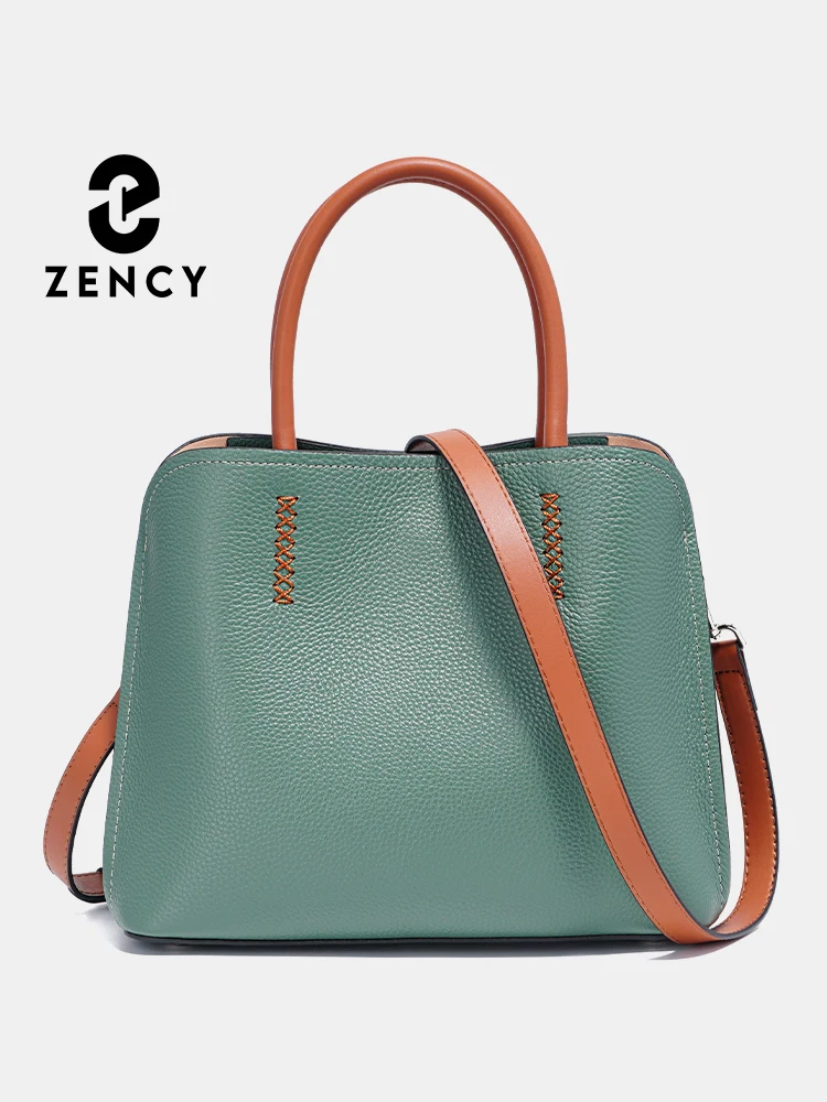 zency bolsa de compras de couro genuino feminina bolsa de ombro grande bolsa com corpo cruzado 2024 01