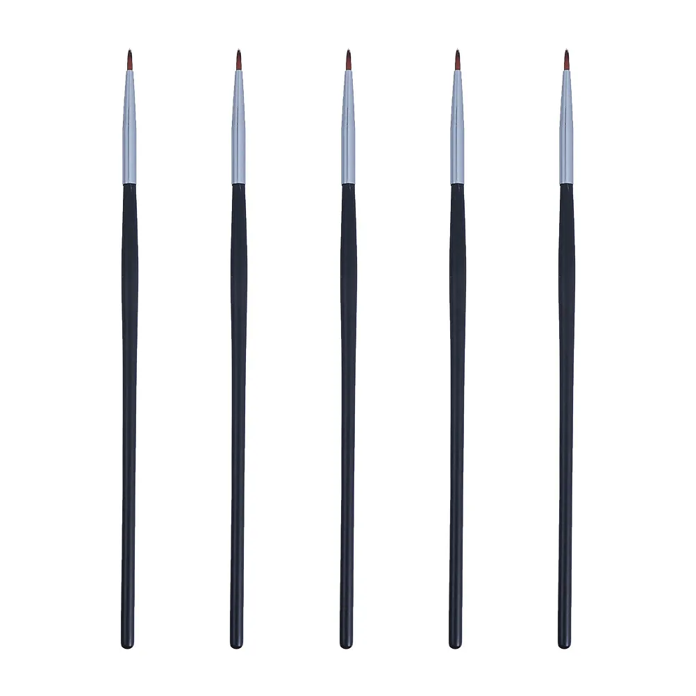 Set di pennelli per eyeliner da 5 pezzi con punta fine per applicazione precisa, facile da usare per eyeliner, rossetto, ombretto, multiuso