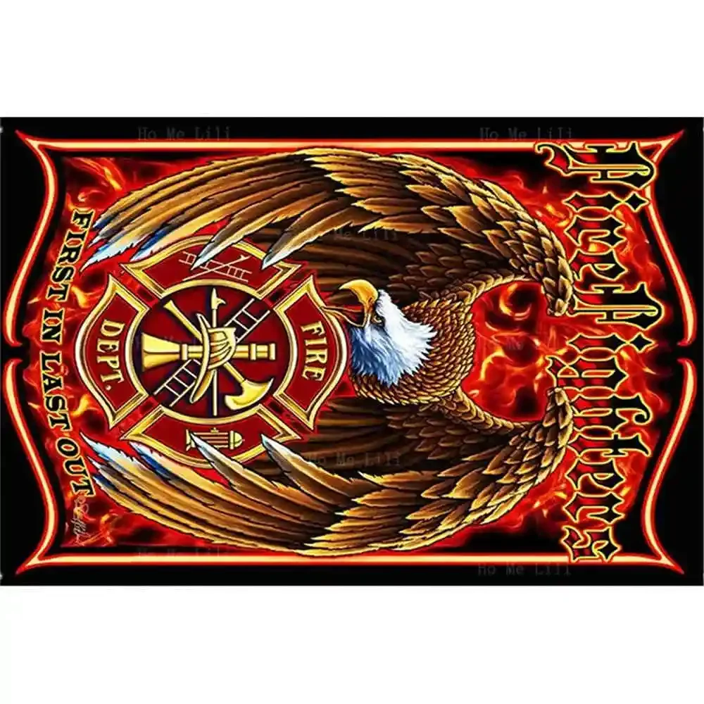 Fireman Eagle Firefighter Flag United States Home Of The Free Route 66 Legends Never Die Vintage Style Quick Drying Towel