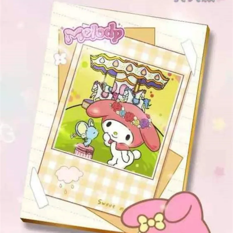 Sanrio Shining Card Cartoon Kuromi Hello Kitty My Melody Cinnamoroll Collectible Game Trading Card Children Toy Christmas Gift