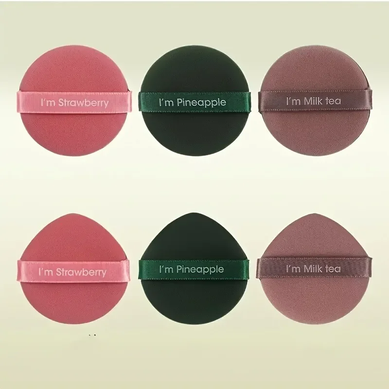 7-piece set of air cushion powder puff sponge wet and dry reusable suitable for liquid cream foundation and powder makeup tools