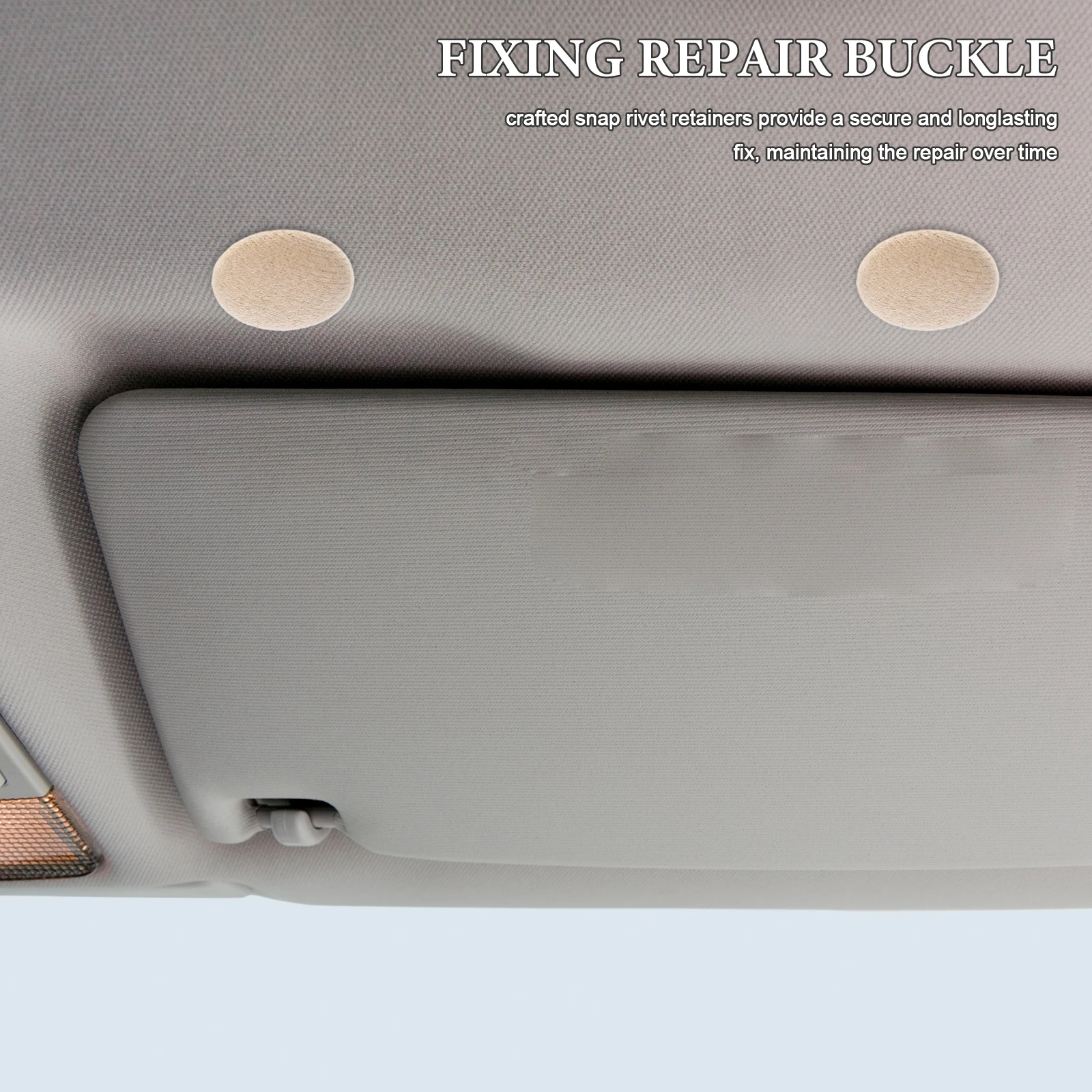 

12 Sets Car Ceiling Repair Rivets Snap Retainers Beige Plastic Cloth Fixing Roof Interior Long Lasting Solution Universal Fit