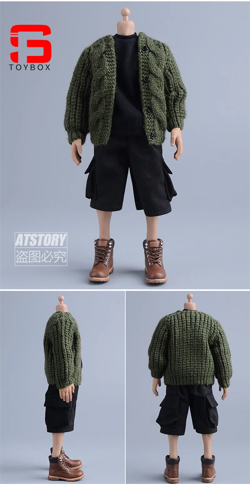 ATStory 1/12 Bilancia Asi 3.0 BJD Maglione Lavorato A Maglia Giacca Con Cappuccio Cappotto Vestiti Modello Misura 6 ''Maschio Soldato Action Figure Corpo Bambole