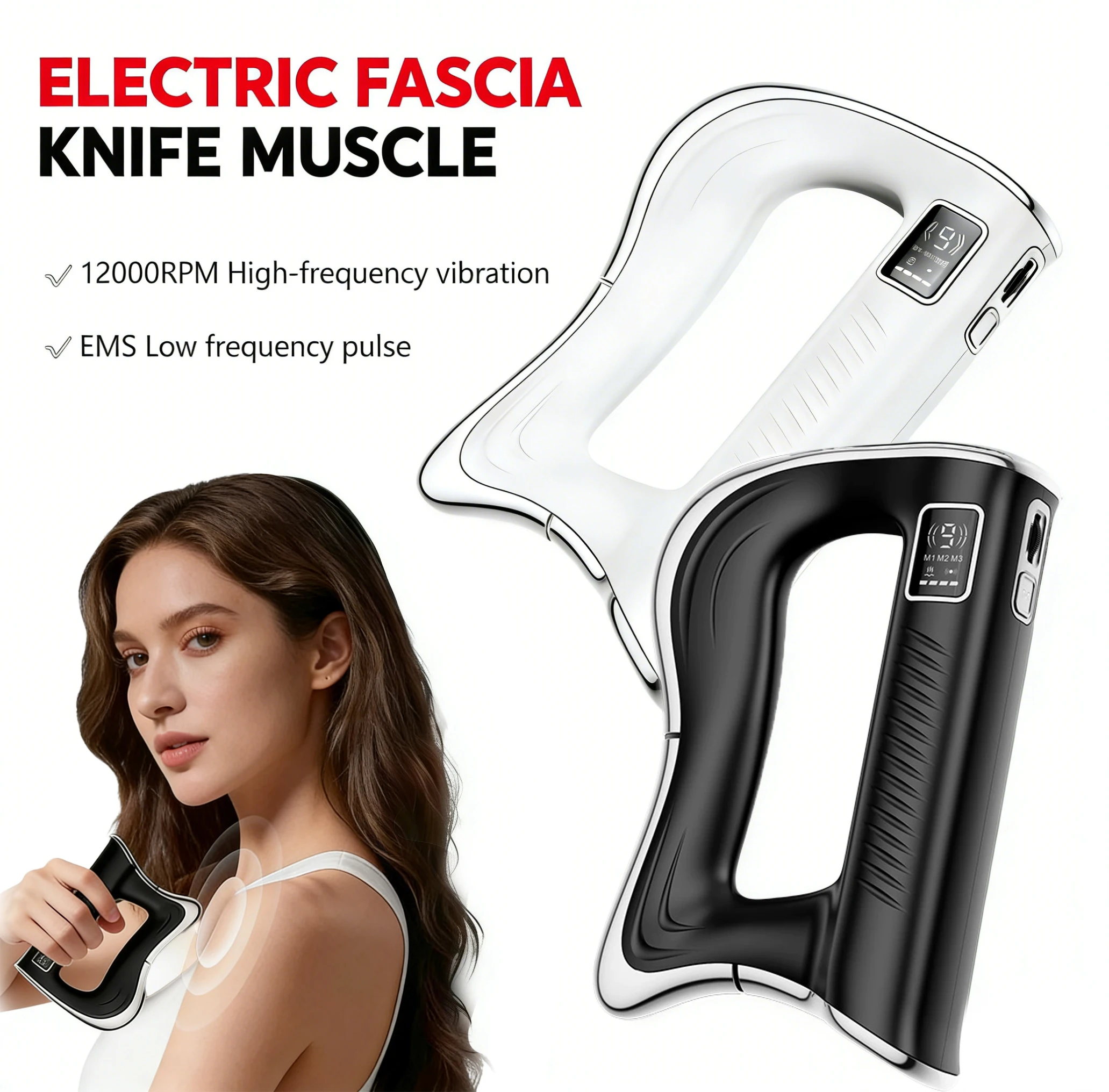 

Электрический массажер для фасций, скребок для мышц, фитнес-нож для фасций, вибрационный массажер для расслабления мышц, массажный нож для лифтинга тела