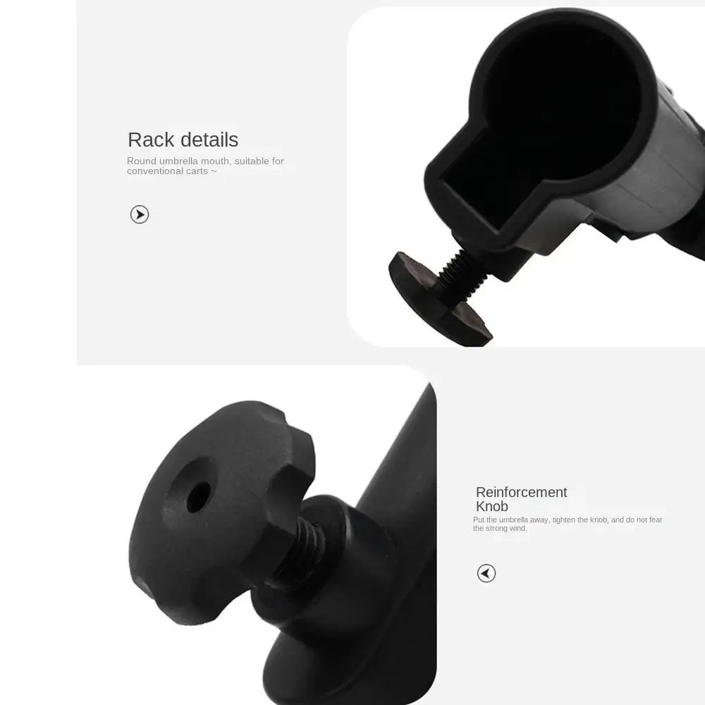 Station Black Universal Golf Umbrella Holder Adjustable Stand Clamp Trolley Umbrella Clip Mounting Bracket Accessory Wheelchair