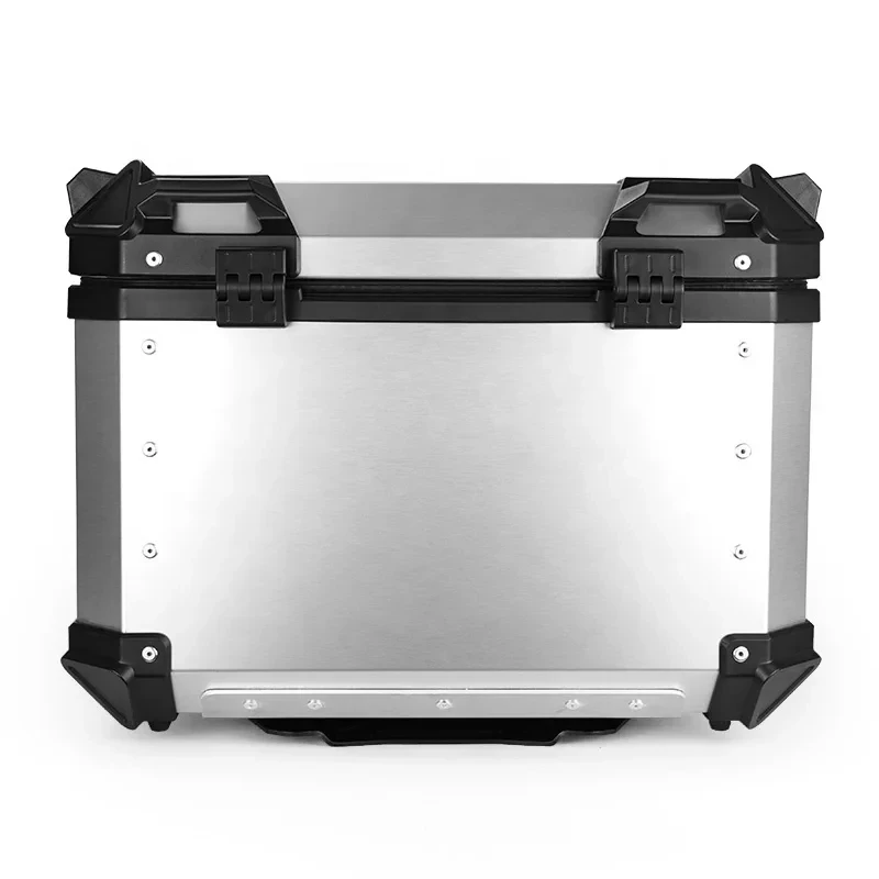 65-liter silver F2-MOTO luxury tail box, aluminum alloy motorcycle tail box