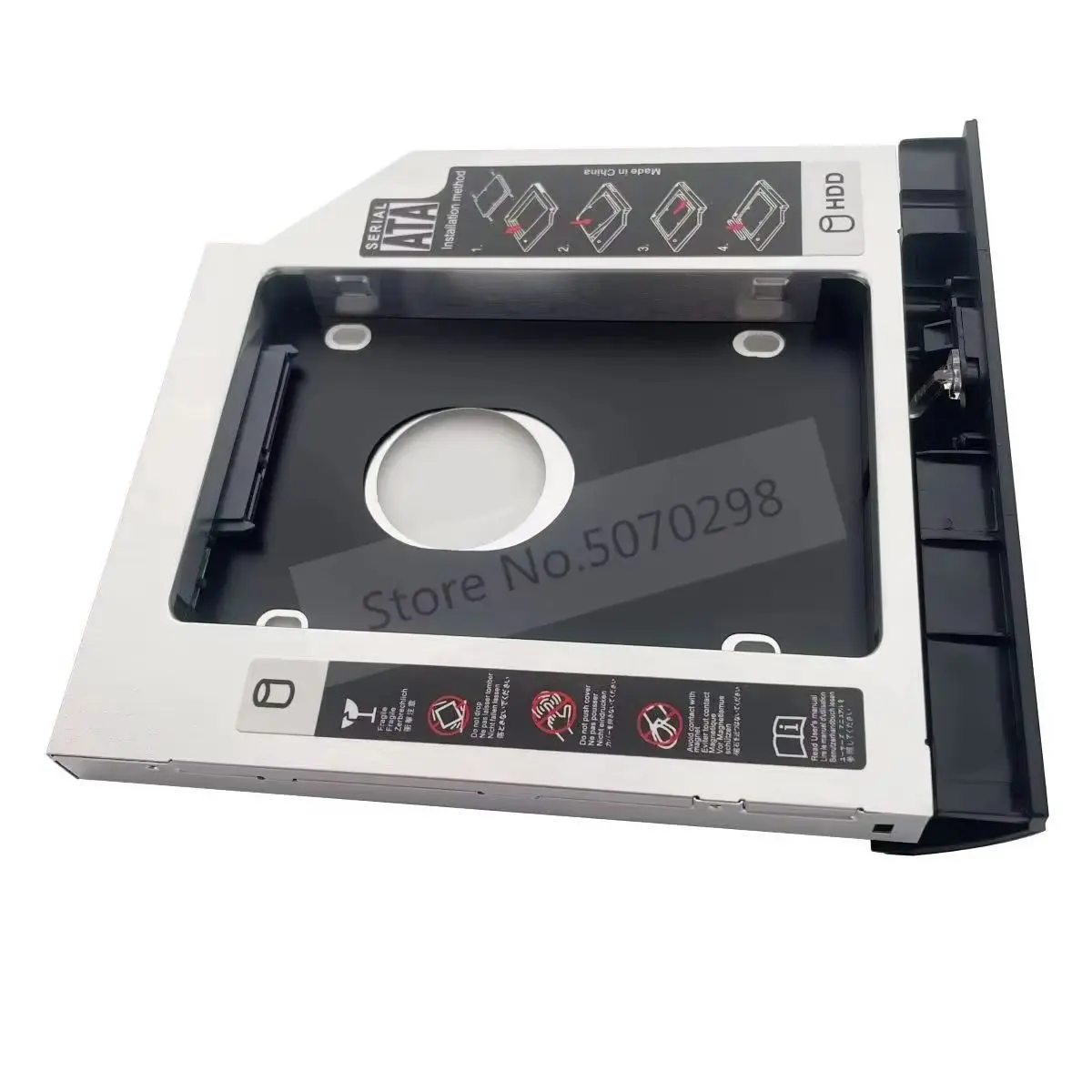 with Bezel Front Panel 2nd Secondary 2.5 SATA Hard Drive HDD SSD Optical bay Caddy Frame Bracket Tray for Lenovo G490 G400 G410