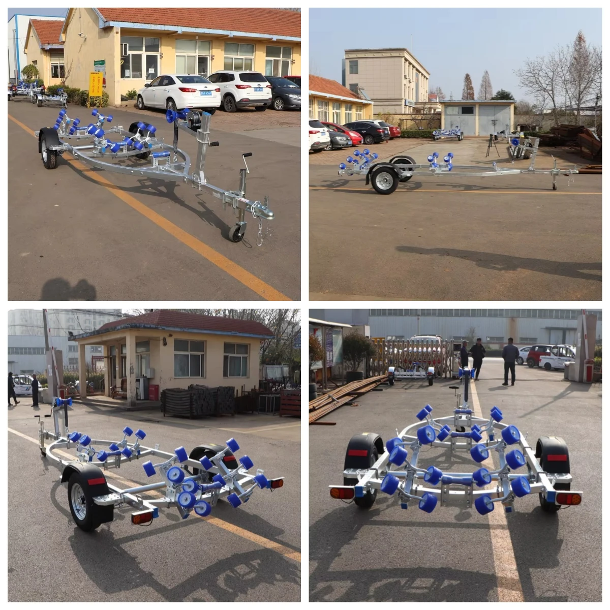 5-Ton Capacity 4.75m/15.6ft Heavy Duty Boat Trailer | Galvanized Frame & Adjustable Bunks