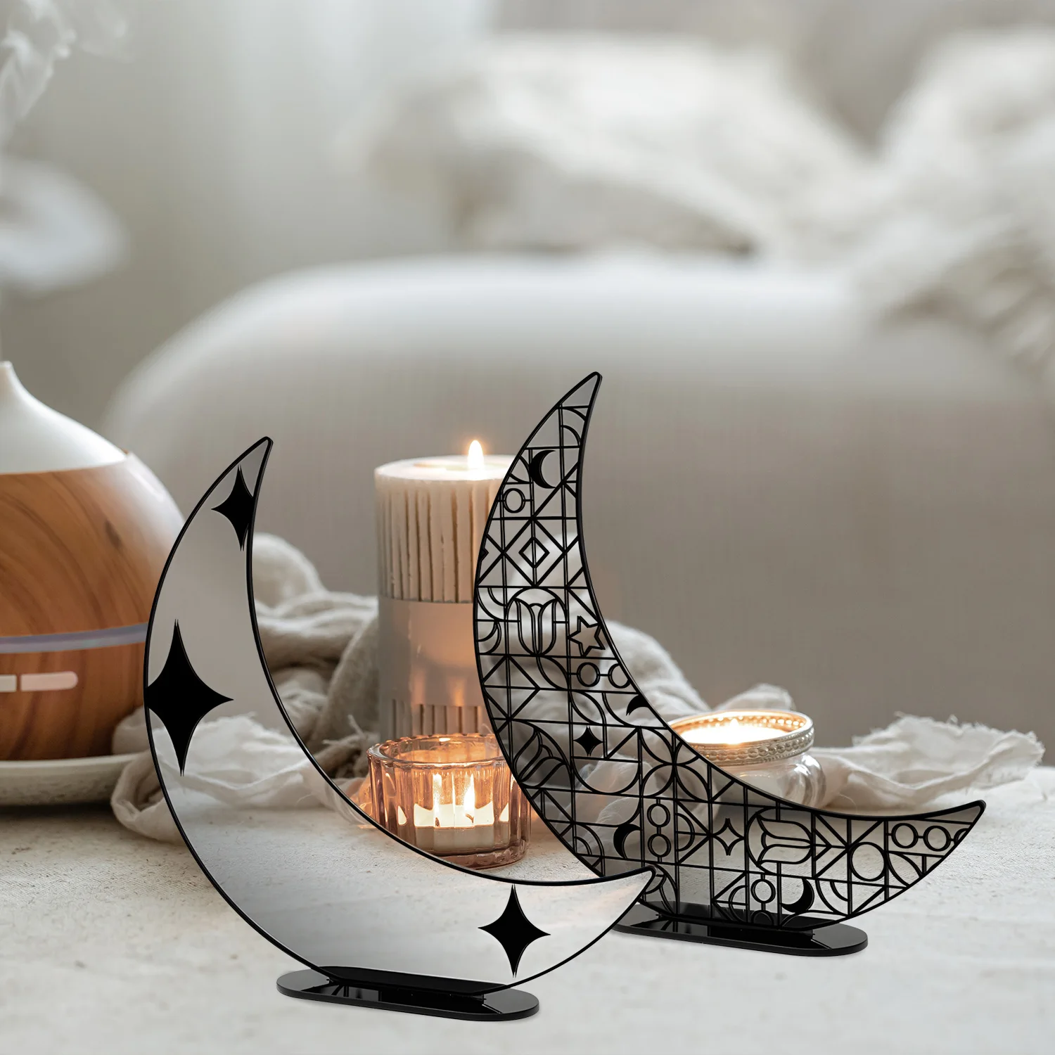 عيد القمر زخرفة حزب الديكور الاكريليك عيد مبارك القمر ستار فانوس رمضان ديكور 2026 عيد حزب زخرفة للمنزل هدية