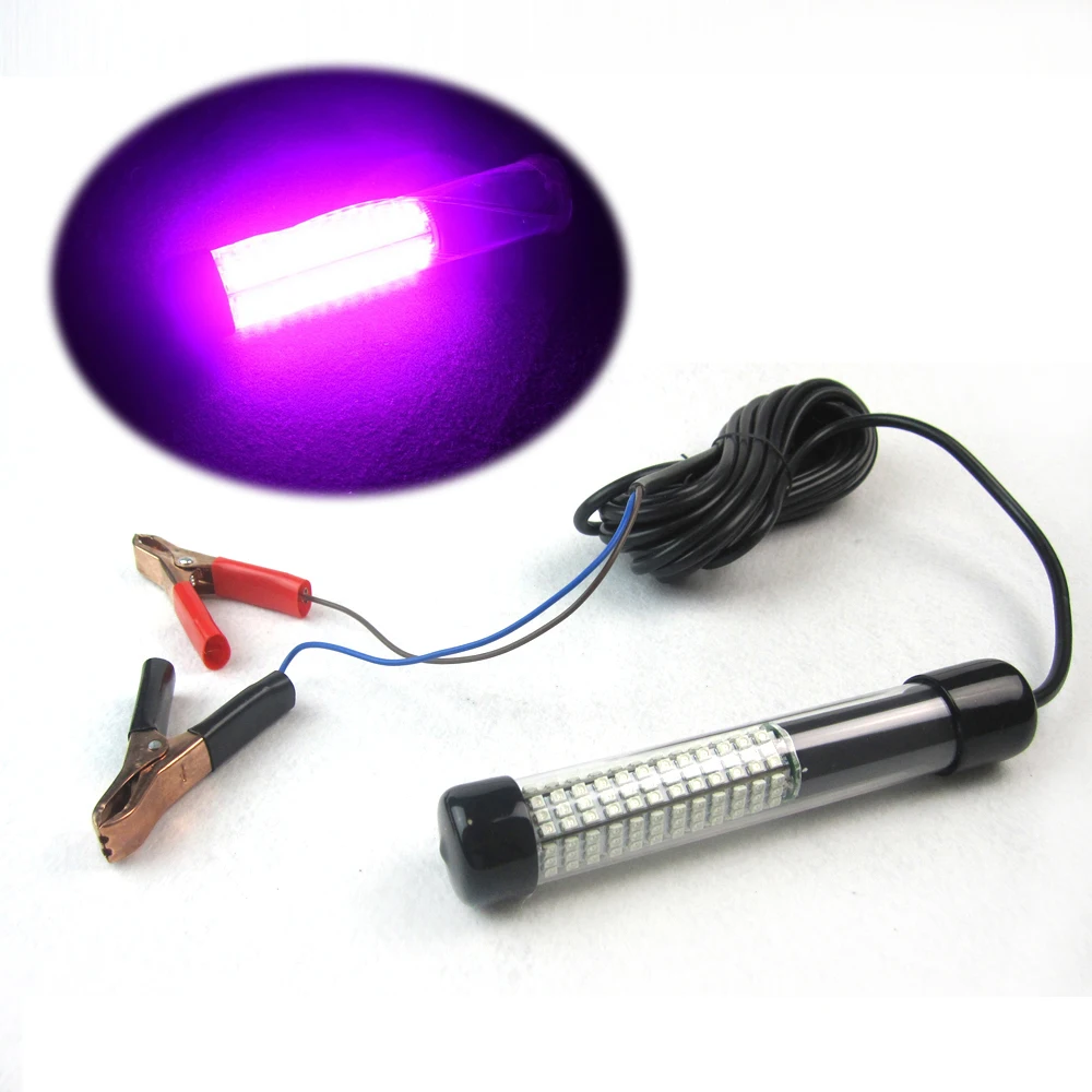 12V 1080 Lumens UV Lamp Attract Fish Boat Night Underwater Purple Fishing Lights