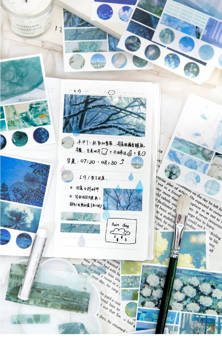 Journal GO 40 Stück Landschafts-Sticker für Scrapbooking, Dekoration, Handgemachte Collage, Junk Journal, Tagebuch, Hintergrundpapier – Detail 10